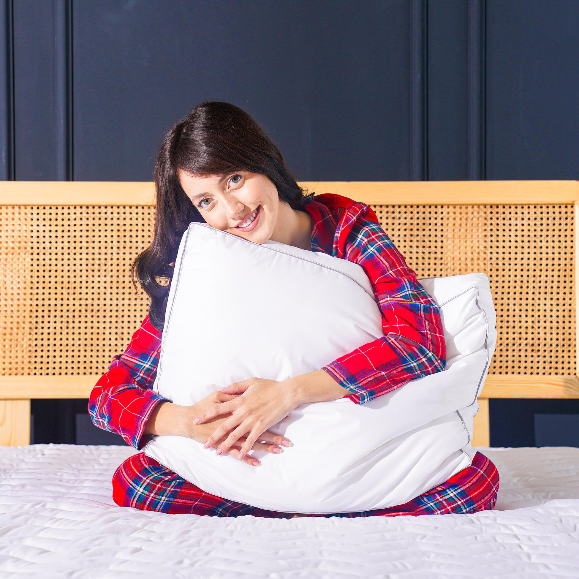 Het hoogwaardige boxkussen duo set biedt ergonomisch comfort voor uw slaap.