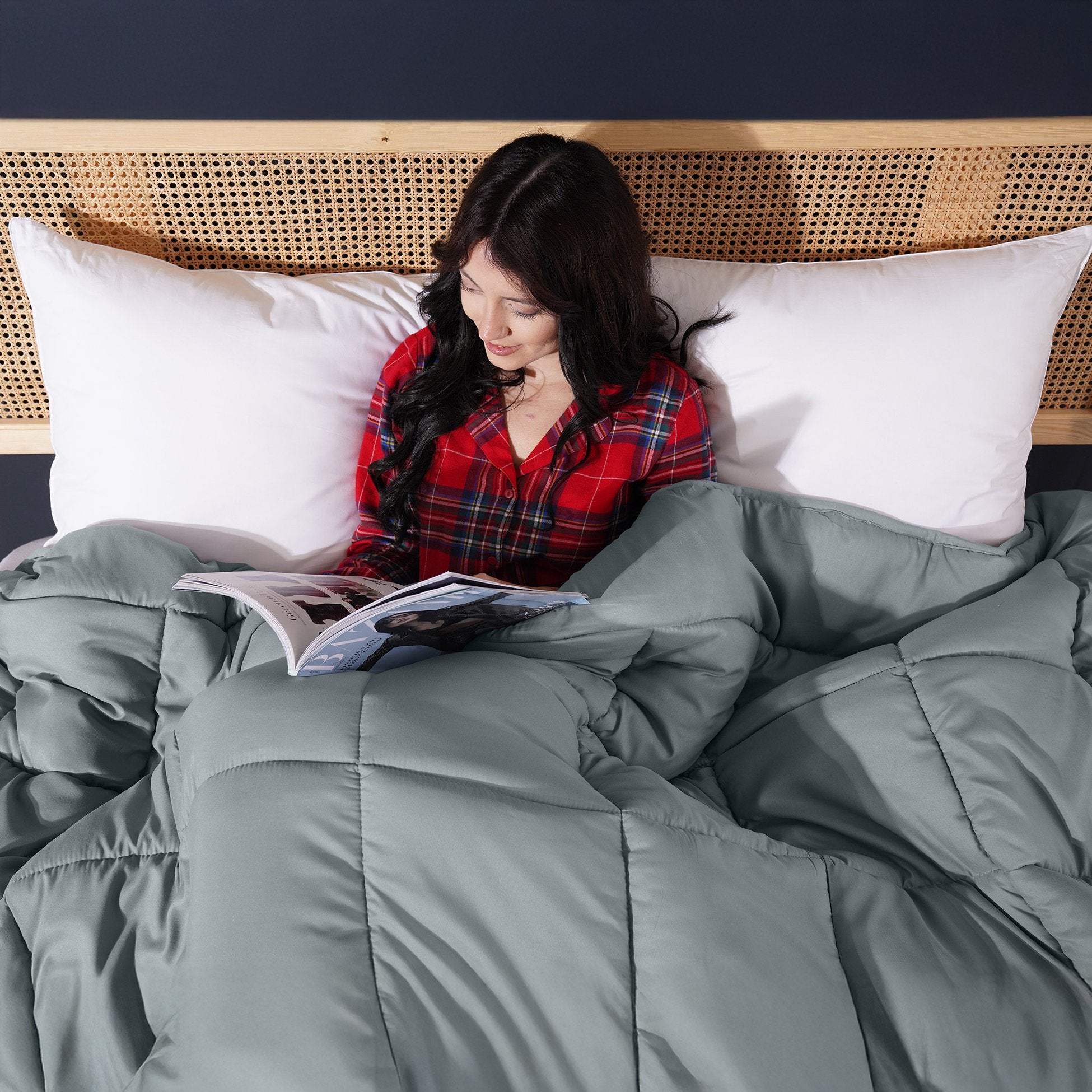 Het ademende dekbed van Vivid Dreams voorkomt dat u het tijdens uw slaap te warm krijgt.