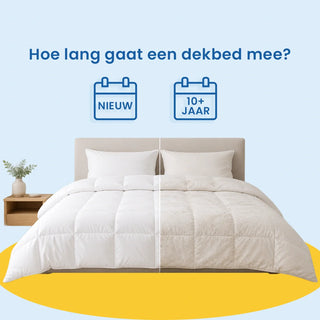 Hoe lang gaat een dekbed mee?