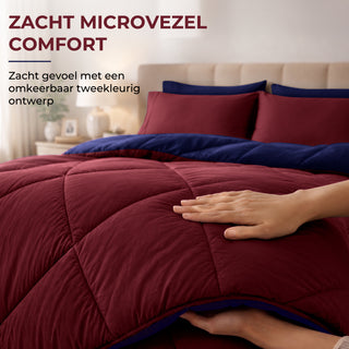 Reverse Dekbed | Bordeaux & Navy