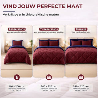 Reverse Dekbed | Bordeaux & Navy
