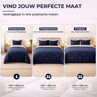 Reverse Dekbed | Navy & Sand