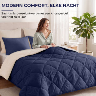 Reverse Dekbed | Navy & Sand