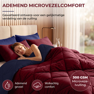 Reverse Dekbed | Bordeaux & Navy