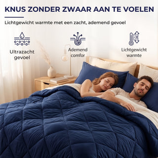 Reverse Dekbed | Navy & Sand