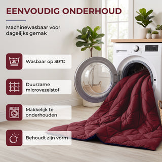 Reverse Dekbed | Bordeaux & Navy