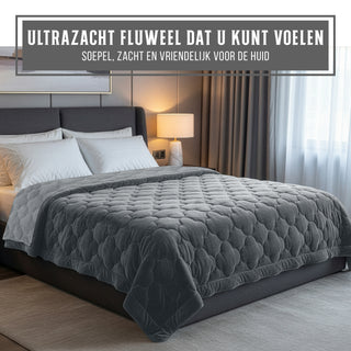 Velura Series - Velvet Dekbed | Grijs