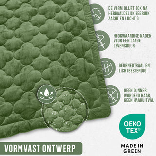 Velura Series - Velvet Dekbed | Groen